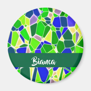 Colorful stone shapes magnet