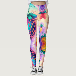 Colorful strawberry leggings