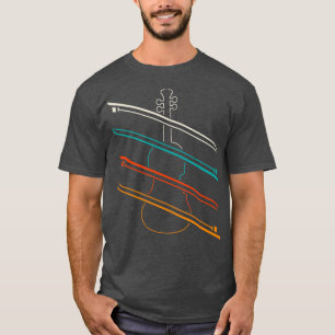 Colorful String Instrument Vintage Violin Player T-Shirt