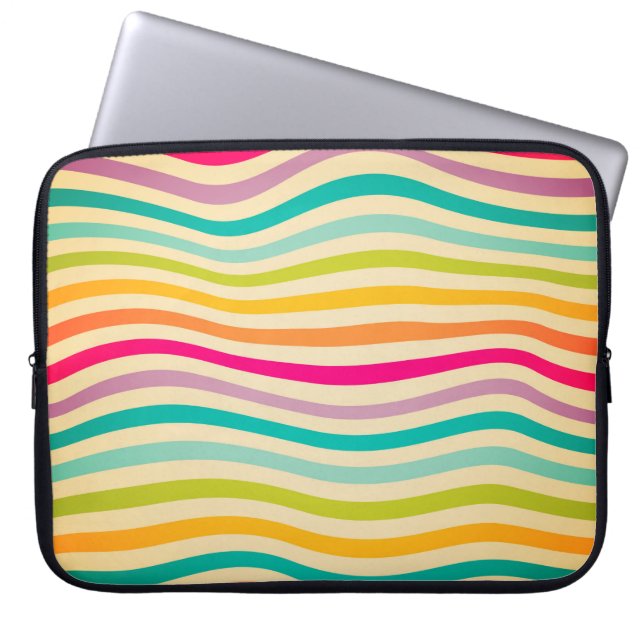 Colorful Striped Seamless Pattern. illustration. b Laptop Sleeve (Front)