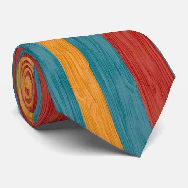 Colorful Stripes A Tie (Rolled)