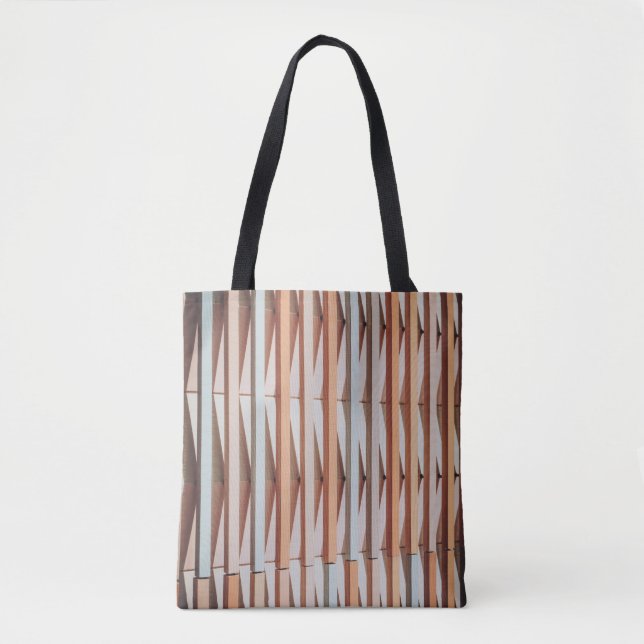 COLORFUL STRIPES AND SHADOWS TOTE BAG (Front)