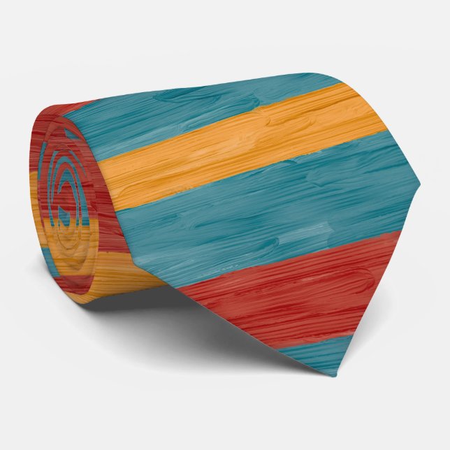 Colorful Stripes B Tie (Rolled)