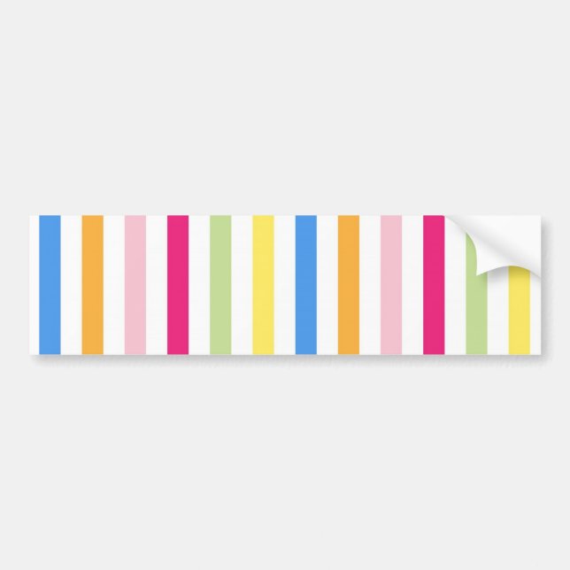 Colorful Stripes Bumper Sticker (Front)