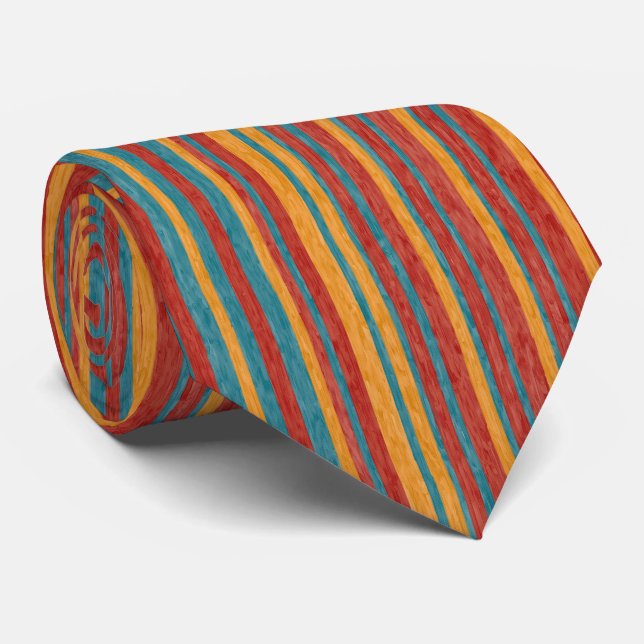 Colorful Stripes D Tie (Rolled)