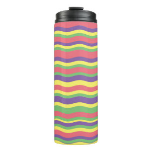 Colorful stripes design thermal tumbler