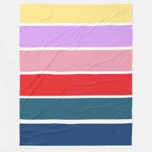 Colorful Stripes Fleece Blanket