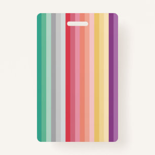 Colorful Stripes ID Badge