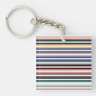Colorful Stripes Key Ring