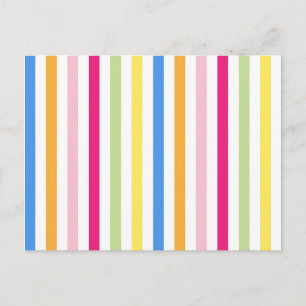 Colorful Stripes Postcard