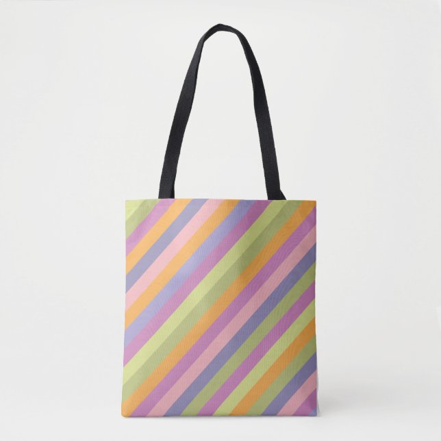 Colorful stripes     tote bag (Front)