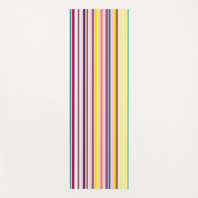 Colorful stripes Yoga Mat (Front)
