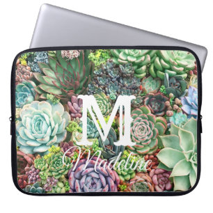 Colorful Succulent Garden Laptop Sleeve