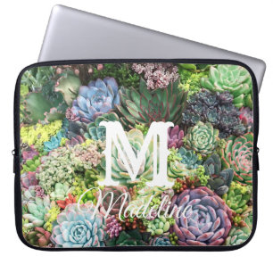 Colorful Succulent Garden Laptop Sleeve