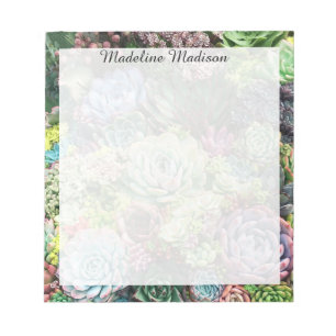 Colorful Succulent Garden Notepad