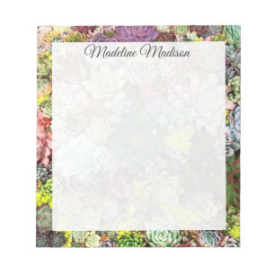 Colorful Succulents Notepad