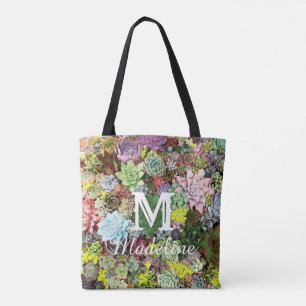 Colorful Succulents Tote Bag