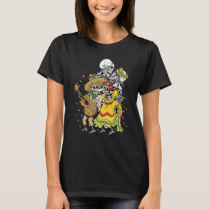 Colorful Sugar Skull Dia De Los Muertos Calavera T-Shirt