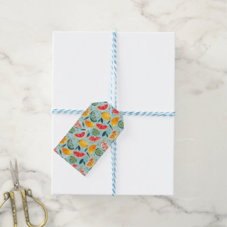 Colorful Summer Fruits Gift Tags