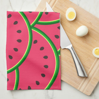Colorful Summer Fun Watermelon Pattern Tea Towel