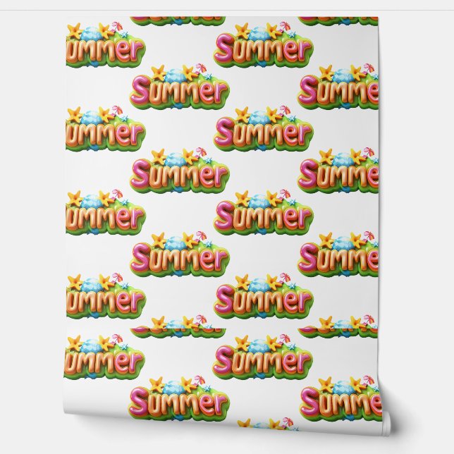 Colorful Summer Text Wallpaper (Unrolling)