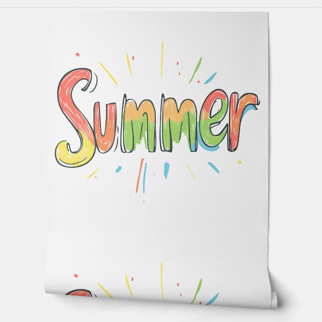 Colorful Summer Text  Wallpaper (Unrolling)