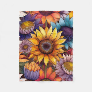 Colorful Sunflower Blanket   Autumn 