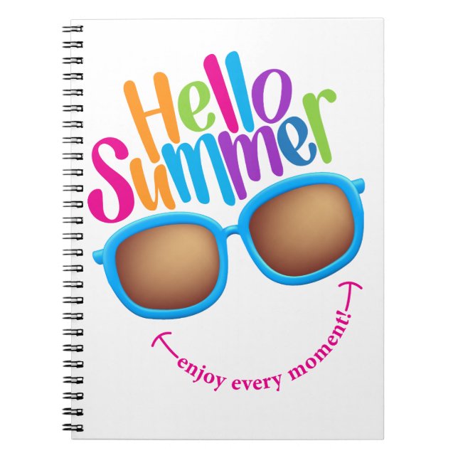 Colorful Sunglasses for Summer Notebook (Front)