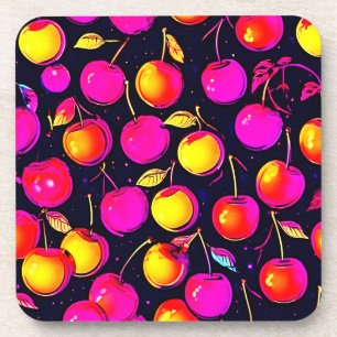 Colorful Surfing Dog Painting Coaster