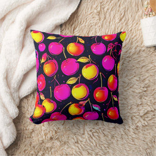 Colorful Surfing Dog Painting Cushion