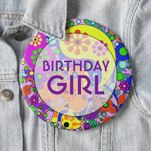 Colorful Sweet 16 Birthday Party Cake Pops 6 Cm Round Badge
