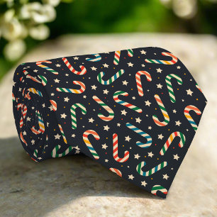 Colorful Sweet Candy Christmas Seamless Pattern Tie