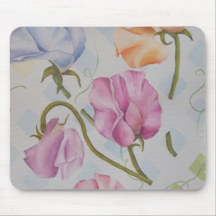 COLORFUL SWEET PEAS MOUSEPAD