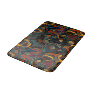 colorful swirl abstract bath mat