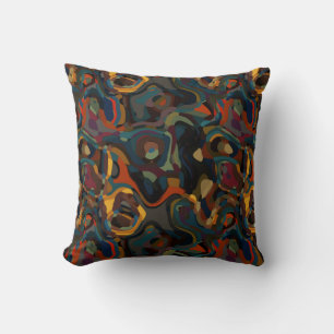 colorful swirl abstract cushion