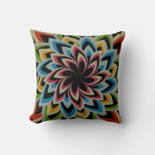 COLORFUL SWIRL FLOWERS CUSHION
