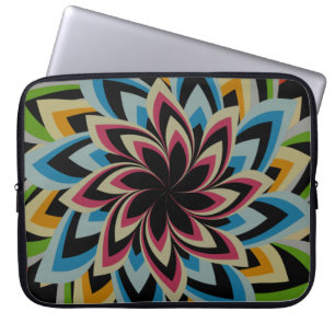 COLORFUL SWIRL FLOWERS LAPTOP SLEEVE