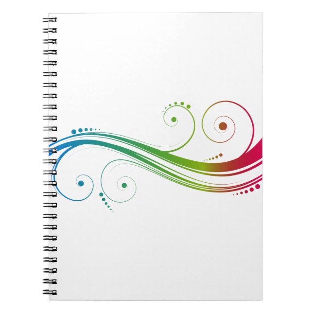 Colorful Swirls Notebook (Front)