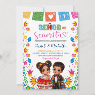Colorful Talavera Mexican Senor or Senorita Invita Invitation