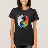 Colorful Taoism Yin Yang Splash on Zen Taijitu Yin