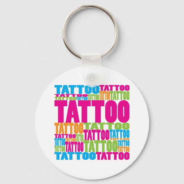 Colorful Tattoo Key Ring (Front)
