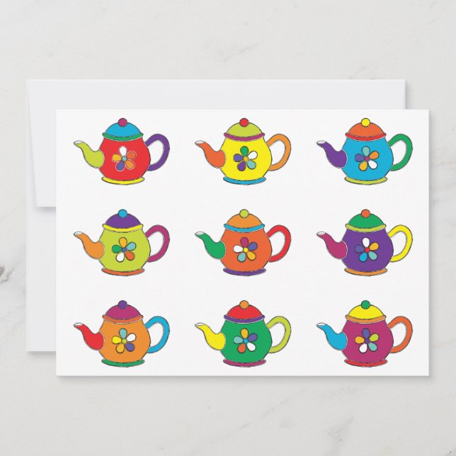 COLORFUL TEAPOTS (Front)