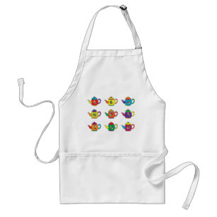 COLORFUL TEAPOTS STANDARD APRON