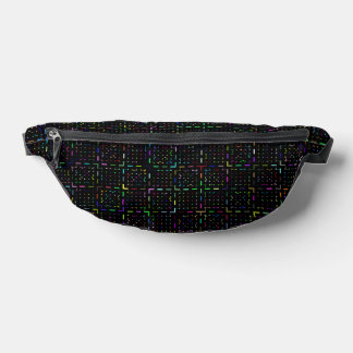 Colorful tech coding electronics pattern bum bags