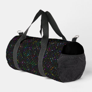Colorful tech coding electronics pattern duffle bag