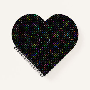 Colorful tech coding electronics pattern notebook