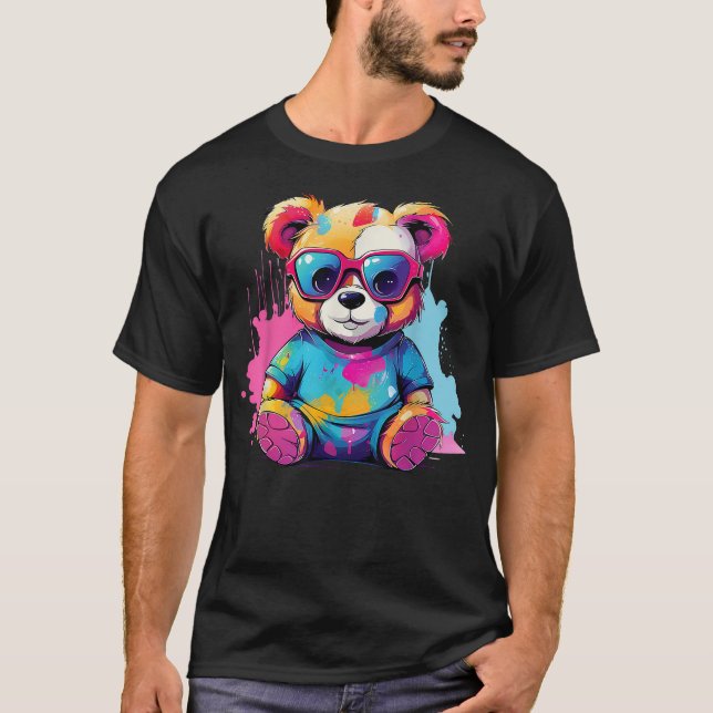 Colorful Teddy Bear (4) T-Shirt (Front)