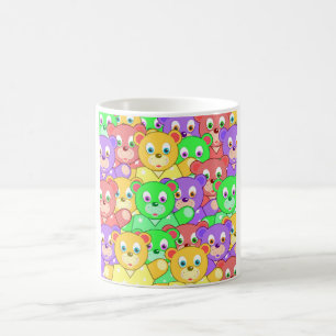 COLORFUL TEDDY BEARS COFFEE MUG