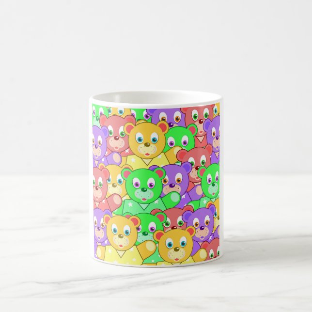 COLORFUL TEDDY BEARS COFFEE MUG (Center)