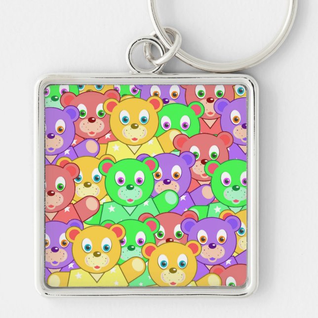 COLORFUL TEDDY BEARS KEY RING (Front)